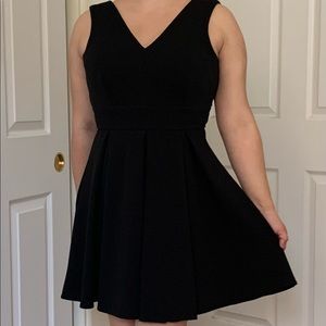 Black, short, flare dress.